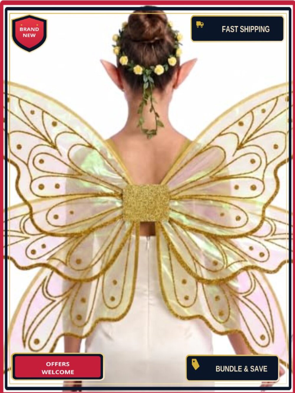 Fairy Wings for Adults Organza Butterfly Costume Set